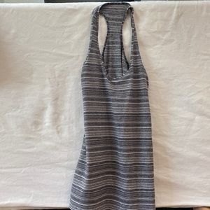 Gray and white striped lululemon tank top, womens size 4